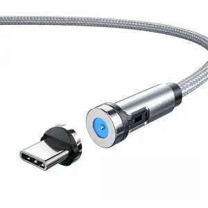 540 derece döndür hızlı şarj veri kablo USB C mıknatıs bilgisayar tipi c şarj kablosu manyetik 3 1 şarj veri kablosu