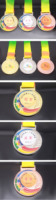 Médailles de sport personnalisées en gros médaille vierge et trophée métal avec ruban médaille de jeu de course de natation de football