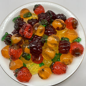 Uva fragola arancia forma di ananas marmellata riempita bulk jelly fruit candy gummy