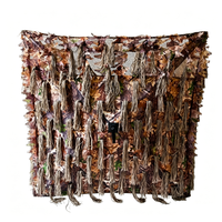 Tenda Kamuflase Daun 3D Lipat dengan Pagar 3 Arah dan Tiang Fiberglass untuk Berburu, Tenda Ghillie Camo