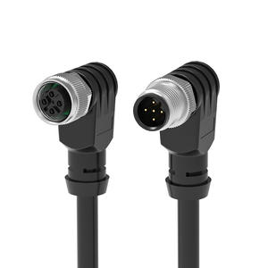 防水コネクタ電気Bコード<span class=keywords><strong>4</strong></span> 5ピンM12センサーケーブルPVC Unシールド付き円形男性メスプラグM12コネクタ5ピン - Product Image 1