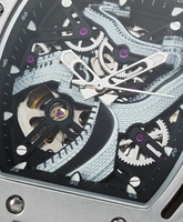 Jam Tangan Mekanik Otomatis Pria dengan Ukiran Laser 3D Tembok Besar yang Bercahaya, Tali Karet, Casing Baja Tahan Karat 46mm, Jam Tangan Bisnis