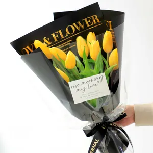 20pcs/1 Package Fresh Flower Bouquet Wrapping Paper Two-Color