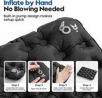 Coussin d'air en TPU léger avec pompe intégrée pour la randonnée, le camping, les matchs de football et les événements en plein air - Coussin d'air portable
