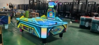 Machine de jeu d'arcade de table de hockey sur air électronique d'intérieur à pièces simulateur de machine de hockey sur air sur glace avec balle pour centres de jeux