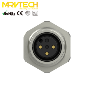 ขั้วต่อเซ็นเซอร์แบบยืดหยุ่น M12 ตัวเมียแบบติดตั้งด้านหลัง Marvtech 3 4 5 8 ขา สำหรับระบบอัตโนมัติทางอุตสาหกรรม - Product Image 3