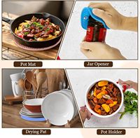 Sous-plats en silicone résistant à la chaleur, antidérapants, pour la cuisine, tapis en silicone multifonctionnels