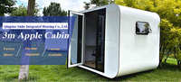 Bâtiment de bureau modulaire préfabriqué en acier insonorisé et isolé 3M, design moderne, type Apple Cabin