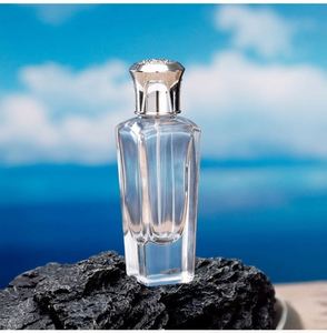 Luxury 50ml Flat Empty Glass <b>Perfume</b> Bottle High Quality Vintage Glass <b>Atomizer</b> Pump Sprayer Lid Diffuser Screen Printed - Product Image 3