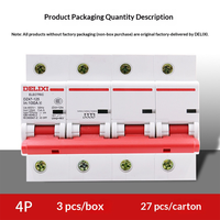 Disjoncteur d'air DZ47-125 Type D 4P pour usage domestique 125A 380V Protection Distribution secondaire