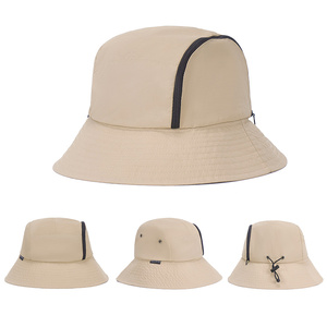 New Arrival Custom Plain Fashion Black Camping Bucket <b>Hat</b> <b>Sun</b> Protection Quick Dry Climbing Fisherman <b>Hat</b> for Women <b>Men</b> - Product Image 3