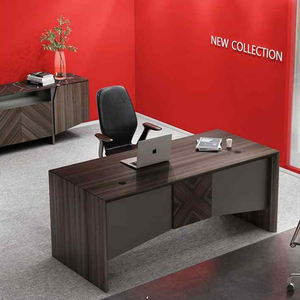 Escritorio de oficina de madera de lujo moderno, diseños de mesa Ceo Boss High Tech Executive Ceo Desk, muebles de oficina - Product Image 1