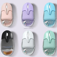 Souris de jeu sans fil imperméable au liquide Aqua, nouveau design, matériau acrylique, cadeau original pour la Saint-Valentin, logo personnalisé pour les joueurs