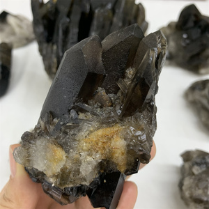 Natuurlijk Kristal Specimen Mineraal Helende Ruwe Steen Kwarts Rokerige Citrien Cluster