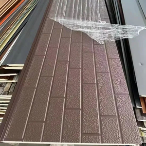 แผ่นฉนวนกันไฟสำหรับอาคาร แผ่นแซนวิช PU แผ่นผนังตกแต่งสวยงาม แผ่นแกะสลัก - Product Image 5