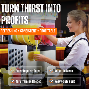 <span class=keywords><strong>Machine</strong></span> à boissons glacées à 2 réservoirs avec contrôle indépendant pour jus et granités, idéale pour les menus variés des cafés - Product Image 1