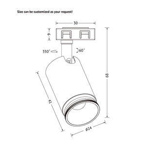 TRI-1026-001 LEDライトジュエリーディスプレイケース用ズーム可能ミニトラックスポットライト高輝度ジュエリーライト - Product Image 2