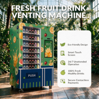 Distributeur automatique de boissons et de snacks, distributeur automatique sans personnel, distributeur automatique en libre-service pour bureau, station, centre commercial
