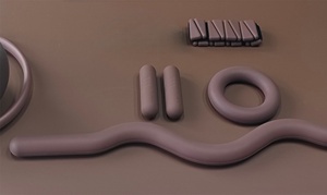 Logo personnalisé éco-responsable, non en PU, forme ovale arquée, 4,5 mm, avec alignement des lignes du corps, YA0056, couleur unie nude - Product Image 5
