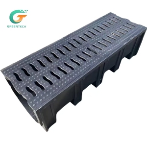 Greentech BMC nhựa U hình dạng thoát nước mương Composite cống máng xối với lưới che - Product Image 5