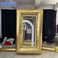 Cabine à argent gonflable dorée sur mesure pour la décoration d'événements, tente de jeu gonflable pour distributeur automatique de billets