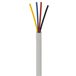 22AWG 4ตัวนำทองแดงสำหรับวีดีโออินเตอร์คอมเคเบิ้ล/วิดีโอ<span class=keywords><strong>ประตู</strong></span>โทรศัพท์สาย/สัญญาณเตือนกันขโมยสายเคเบิลสีขาว pvcjacket - Product Image 1