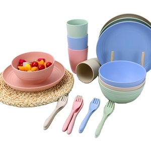 Vaisselle en paille de blé biodégradable en gros : gobelets, bols, assiettes, ensembles de vaisselle - Product Image 1