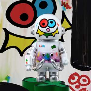 POPMART MEGA <span class=keywords><strong>SPACE</strong></span> MOLLY 400% JON BURGERMAN ซีรีส์นักบินอวกาศ ฟิกเกอร์พีวีซี กล่องสุ่ม ตุ๊กตาลึกลับ ชุด 6 ชิ้น ขนาด 1/100 - Product Image 3