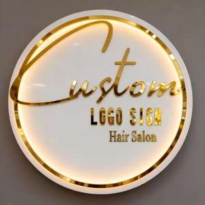 Enseigne lumineuse rétroéclairée pour salon de manucure, personnalisée, 3D, logo mural de réception, enseigne lumineuse en acrylique néon pour salon de coiffure - Product Image 6