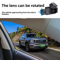 Caméra de tableau de bord de voiture à 3 objectifs 1080P, écran IPS 3,0 pouces, enregistrement triple avant, intérieur, arrière, WiFi, vision nocturne, moniteur de stationnement