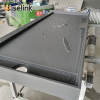 Vente en gros en usine Wiselink Base de douche en acrylique à surface solide Pierre artificielle en résine pour hôtel Maison Salle de bain Plateaux de douche