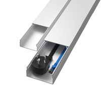 Chemins de câbles en PVC et conduits de câbles carrés 45*33 Conduits de câbles avec autocollants Conduits de câblage flexibles Clips de fil