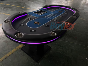 Bàn chơi poker chuyên nghiệp & tùy chỉnh giá rẻ của Trung Quốc, bàn chơi poker cao cấp RFID dành cho 10 người chơi với đèn LED - Product Image 2