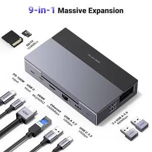 Base de Conexión USB C 9 en 1 UGREEN para Steam Deck, 4K60Hz HDMI, RJ45, 10Gbps, Compatible con Steam Deck, Rog Ally, X Legion Go, Soporte Plegable - Product Image 1