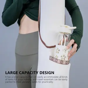 Toptan çevre dostu pamuk tuval taşıma çantası spor özel Logo hafif çok fonksiyonlu Yoga Mat çantası