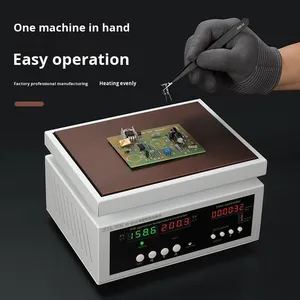 Station de chauffage à contrôle de température indépendant double zone pour soudure à refusion précise, démontage d'écran de téléphone portable et réparation LCD Intell - Product Image 1