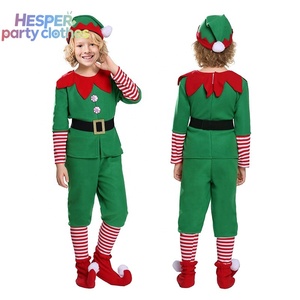 Disfraz de Duende Navideño HESPER para Adultos y Niños, Vestido de Duende para Hombre/Mujer y Traje de Ayudante de Santa Claus para Niños para Cosplay Navideño - Product Image 2