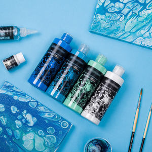 248ml ad alto flusso di arte fluido acrilico versando vernice Set per la pittura su carta su tela di vetro - Product Image 6