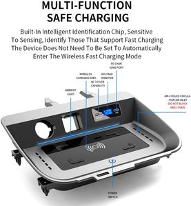 Support de chargeur sans fil pour voiture OVOVS Qi 3.0 avec 2 ports USB, chargeur sans fil 15W compatible avec Toyota RAV4 2019-2025 - Product Image 2