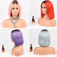 Perruque Bob naturelle lisse Remy en soie Non lisse — doreen, perruque avec cheveux humains, pour femmes noires