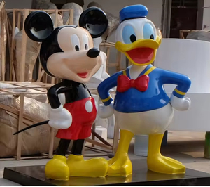 Mickey & Donald Dynamic Duo Statue-Sculpture de dessin animé ludique <span class=keywords><strong>avec</strong></span> <span class=keywords><strong>palette</strong></span> de couleurs rétro pour intérieurs modernes - Product Image 5