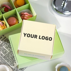 <span class=keywords><strong>กล่อง</strong></span>ขนมคุกกี้มาการองเกรดอาหารกล่องบรรจุภัณฑ์อาหารแบบย่อยสลายได้ออกแบบโลโก้ได้ตามต้องการ - Product Image 4