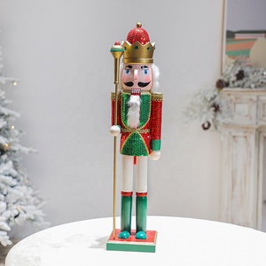 Thiết kế độc đáo phổ biến bán đồ trang trí Giáng sinh bằng gỗ nguyên liệu 60cm giáng sinh nutcracker - Product Image 3