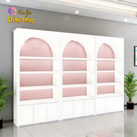Vitrine de présentation pour produits de soin de la peau, moderne, de haute qualité, durable, en acier inoxydable, avec éclairage LED, écologique, recyclable, grande taille