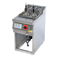 Kompor Mie Dua Bak Stainless Steel RKMF-G127 Pemasak Mie Listrik Efisiensi Tinggi untuk Dapur