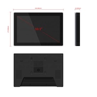 Tablette murale 10,1 pouces à écran tactile POE NFC RFID RK3566 avec barre lumineuse LED intégrée pour affichage de réservations en salle de réunion