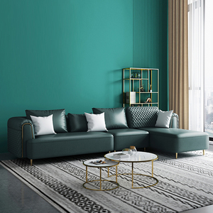 <span class=keywords><strong>Divan</strong></span>-muebles dorados de lujo para sala de estar, diseño moderno y <span class=keywords><strong>barato</strong></span>, 3 + 1 asientos, de tela verde - Product Image 2