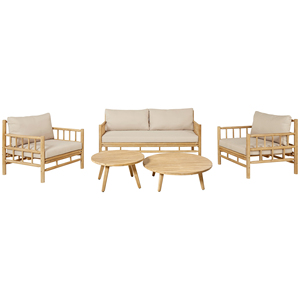 Ensemble de canapés de jardin modernes en teck naturel avec des coussins magnifiquement conçus, meubles de patio pour hôtels et maisons - <span class=keywords><strong>Anina</strong></span> - Product Image 2