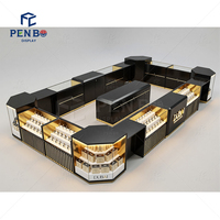 Kiosque chinois pour parfums, kiosque de luxe pour parfums, verre trempé, MDF, kiosque d'exposition classique pour cosmétiques et parfums