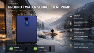 Pompe à chaleur géothermique Nulite R32 haute température pour climat froid, pompe à chaleur à source terrestre R32 - Product Image 3